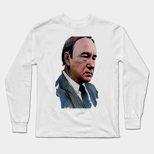 Frank Underwood Long Sleeve T-Shirt by Sobalvarro